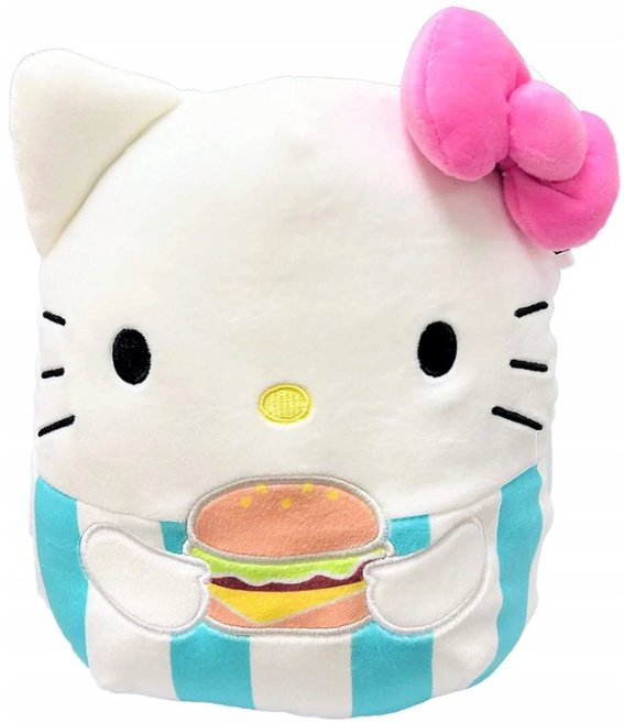 SQUISHMALLOWS HELLO KITTY Z BURGEREM MASKOTKA PRZYTULANKA GNIOTEK 19CM