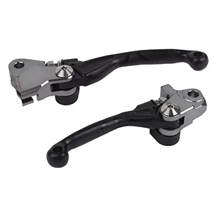POLISPORT 8487200038 - Zestaw nietłukących się dźwigni składanych obrabianych z aluminium z adapterem kompatybilnym z motocyklami HUSQVARNA, KTM w kolorze czarnym - Części motocyklowe - miniaturka - grafika 1