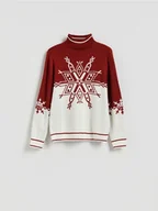 Swetry męskie - Reserved - Golf ze świątecznym motywem - wielobarwny - miniaturka - grafika 1