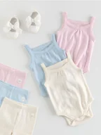 Body dla niemowląt - Reserved - Strukturalne body 3 pack - pastelowy róż - miniaturka - grafika 1