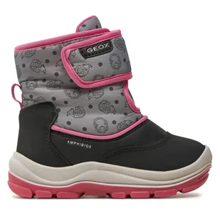 Śniegowce Geox B Flanfil Girl B Abx B263WG 0BCMN C9235 S Czarny - Buty dla dziewczynek - miniaturka - grafika 1