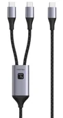 Kable USB - Techly Kabel do ładowania USB-C na 2x USB-C 100W 1,5m PD QC PPS - miniaturka - grafika 1