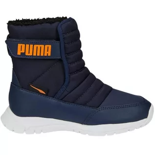 Buty dla dziewczynek - Buty Puma Nieve Wtr Ac Ps Jr 380745 06 granatowe - grafika 1