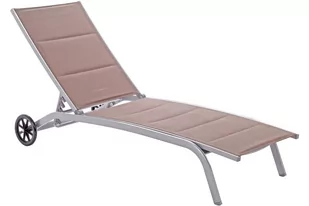 Leżak ogrodowy aluminiowy Ibiza Silver / Taupe II. gatunek - Leżaki ogrodowe - miniaturka - grafika 1