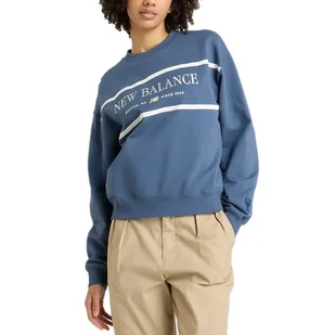 Bluza New Balance WT51923VTI - niebieska - Bluzy sportowe damskie - miniaturka - grafika 1