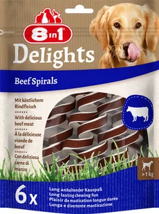8in1 Przysmak dla psa Delights Beef Spirals Wołowina 60g - Przysmaki dla psów - miniaturka - grafika 1