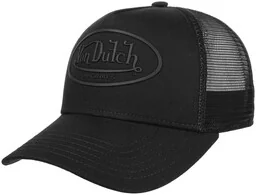 Czapka Trucker Boston Oval Patch by Von Dutch, czarno-antracytowy, One Size - Czapki i chusty sportowe męskie - miniaturka - grafika 1