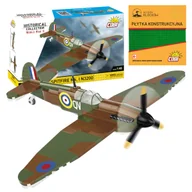 Klocki - KLOCKI COBI 5868 Samolot Spitfire Mk. I N3200 HC WW2 146 El. + PŁYTKA - miniaturka - grafika 1