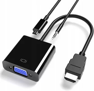 Adapter Konwerter Z Hdmi Na Vga+Audio + Zasilanie - Kable - miniaturka - grafika 1