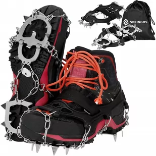 Raczki na buty turystyczne stalowe antypoślizgowe nakładki rozmiar 36-40 - Sprzęt wspinaczkowy - miniaturka - grafika 1