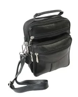 Torby męskie - Torba męska skórzana CONVEY (PL) 8696 Pionowa Czarna Dwukomorowa 23 x 17 x 8 [cm] - miniaturka - grafika 1