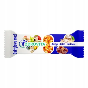 Baton Daktylowy z Orzechami Nerkowca i Kokosem fit przekąska Zdrovita 40g - Przekąski dla dzieci - miniaturka - grafika 1