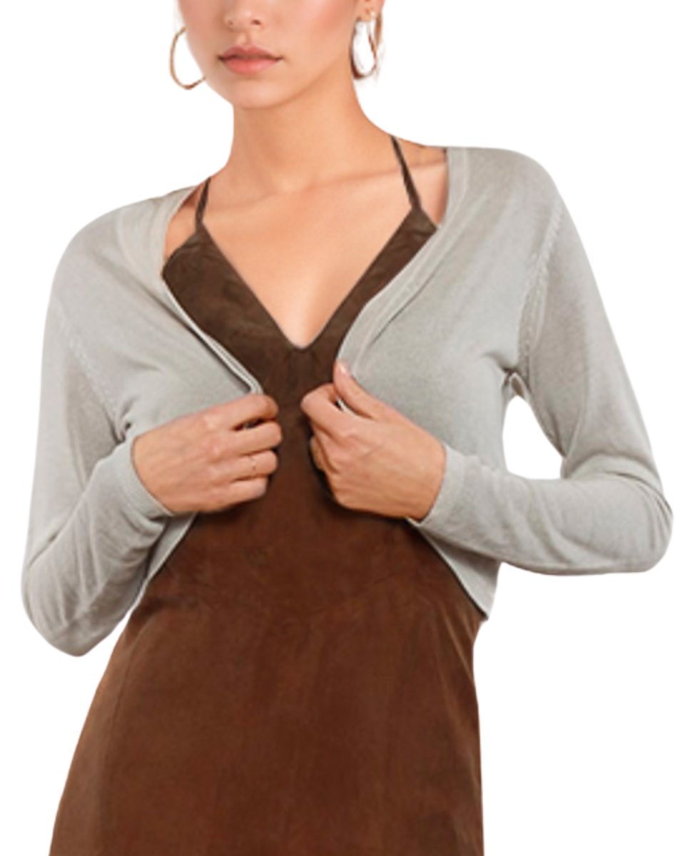 Goa Goa Cardigan damskie Scarlet in sweter Leggero beżowy Elegante 15203148/005