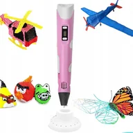 Zabawki kreatywne - DŁUGOPIS 3D PEN DRUKARKA + KOLOROWE WKŁADY 65m 13 WKŁADÓW MEGA ZESTAW XXL - miniaturka - grafika 1