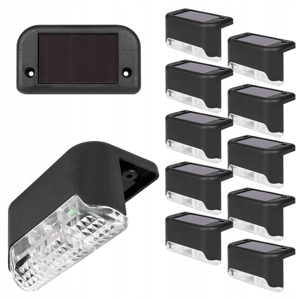 10x Lampa Solarna LED SCHODOWA zewnętrza lampki na taras na schody na płot