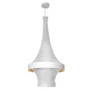 Lampy sufitowe - Zwieszana lampa bawełniana Dota 5034 Amplex LED 26W 3000K rustykalna do salonu biała - miniaturka - grafika 1