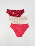Majtki damskie - Reserved - Majtki typu figi 3 pack - czerwony - miniaturka - grafika 1