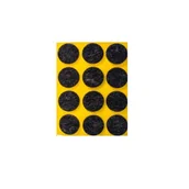 Zawiasy, okucia i inne akcesoria - Podkładka filcowa samoprzylepna czarna Ø28 12 sztuk ANDPOL - miniaturka - grafika 1