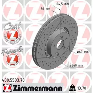 Tarcza hamulcowa ZIMMERMANN 400.5503.70 - Tarcze hamulcowe - miniaturka - grafika 1
