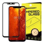 Szkła hartowane na telefon - Wozinsky super wytrzymałe szkło hartowane Full Glue na cały ekran z ramką Case Friendly Nokia 8.1 / Nokia X7 czarny - miniaturka - grafika 1