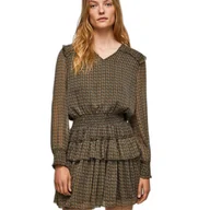 Sukienki - Sukienka damska Pepe Jeans Lara rozkloszowana mini-S - miniaturka - grafika 1