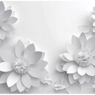 Fototapety - Fototapeta Kwiaty 3D Beton Abstrakcja 250x175 cm Tapeta Do Sypialni Salonu Kuchni Na Flizelinie - miniaturka - grafika 1