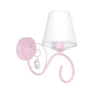 Lampy ścienne - Milagro MLP1050 SARA PINK 1xE14 40W METAL + KRYSZTA$1537 + TKANINA - miniaturka - grafika 1