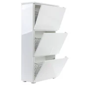 Szafki na buty - Szafka na buty LOCO Portobello, biała połysk, 126x65x28 cm - miniaturka - grafika 1