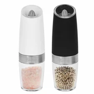 Młynki do soli i pieprzu - ZESTAW 2 ELEKTRYCZNYCH MŁYNKÓW GRAWITACYJNYCH DO SOLI I PIEPRZU BRUNBESTE BB-2802 - miniaturka - grafika 1
