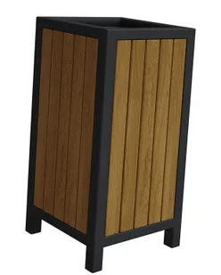 Drewniany ogrodowy kosz na śmieci 24 kolory E0-G50 - Pozostałe meble ogrodowe - miniaturka - grafika 1