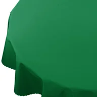 Obrusy i serwetki - Obrus Poliestrowy Wodoodporny Plamoodporny Zielony Okrągły-śr. 130 cm - miniaturka - grafika 1