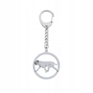 Breloki - Brelok Srebrny z psem English Mastiff 925 Kobieta Prezent Biżuteria GRAWER - miniaturka - grafika 1