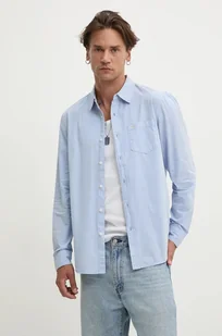 Guess Jeans koszula bawełniana męska kolor niebieski slim z kołnierzykiem klasycznym M4YH35 WGCF1 - Koszule męskie - miniaturka - grafika 1