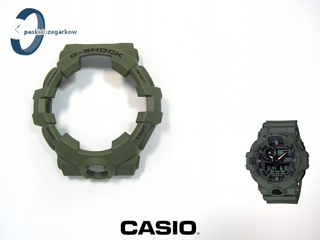 Casio bezel do zegarka GA-700UC-3A GA-700 GA-710 zielony oryginalny