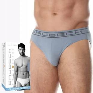 BRUBECK BE0029M majtki męskie bezszwowe DOPASOWANE SLIPY stalowy - M - Majtki męskie - miniaturka - grafika 1