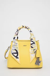 Torebki damskie - DKNY torebka skórzana kolor żółty - - grafika 1