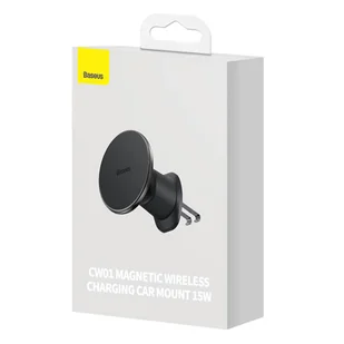 Magnetyczny uchwyt samochodowy z indukcyjnym ładowaniem na telefon, Baseus  CW01 na telefon (czarny) - Uchwyty samochodowe do telefonów - miniaturka - grafika 5