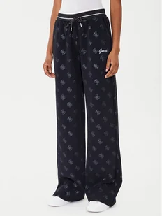 Guess Spodnie dresowe V5BB00 K1902 Czarny Wide Leg - Spodnie sportowe damskie - miniaturka - grafika 1