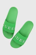 Klapki i japonki męskie - Guess klapki SLIDES męskie kolor zielony F3GZ05 BB00F - miniaturka - grafika 1