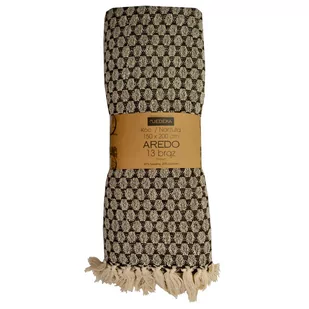 Koc 150 x 200 Bawełniany Boho Aredo 13 Brąz - Koce - miniaturka - grafika 1