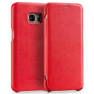 moVear flipSide S - Skórzane etui do Samsung Galaxy S7 edge (5.5") | Pokrowiec slim case, Skóra naturalna nappa (Czerwony) - Etui i futerały do telefonów - miniaturka - grafika 1