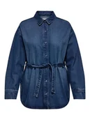 Bluzki damskie - ONLY Bluzka dżinsowa w kolorze granatowym - miniaturka - grafika 1