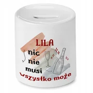 Skarbonki - Skarbonka Dla Lilii Idealny Imieniny Prezent z Nadrukiem ze Zdjęciem - miniaturka - grafika 1
