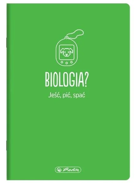 Zeszyt A5 w kratkę 60 kartek Biologia zielony 10 sztuk
