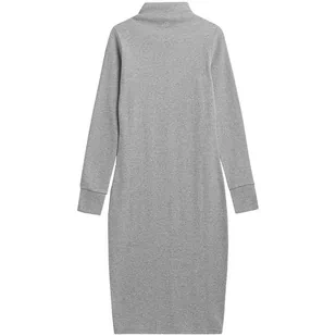 4F Sukienka dzianinowa H4Z21-SUDD013 Szary Slim Fit - Sukienki - miniaturka - grafika 1