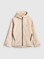 Kurtki i płaszcze dla dziewczynek - 4F Kurtka membrana 5000 dziewczęca - beżowa 152 (11-12 lat) - miniaturka - grafika 1