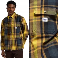Koszule męskie - Lee WORKWEAR OVERSHIRT Pollen BAWEŁNIANA KOSZULA KURTKA KATANA W KRATĘ M - miniaturka - grafika 1