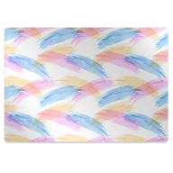 Podnóżki, podpórki, podkładki - Mata pod krzesło do biura Maźnięcia pędzlem 100x70 cm - miniaturka - grafika 1