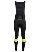 Spodnie rowerowe - VAUDE Męskie spodnie męskie Kuro Warm Bib Tights, żółty neonowy, L - miniaturka - grafika 1