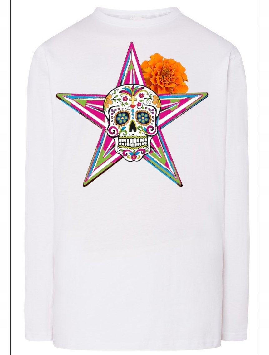 Longsleeve męski Czaszka Meksykańska Rozm.L